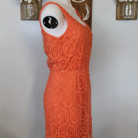 LC Lauren Conrad Crochet Open-Back Sleeveless Dress - Picture 4 of 8